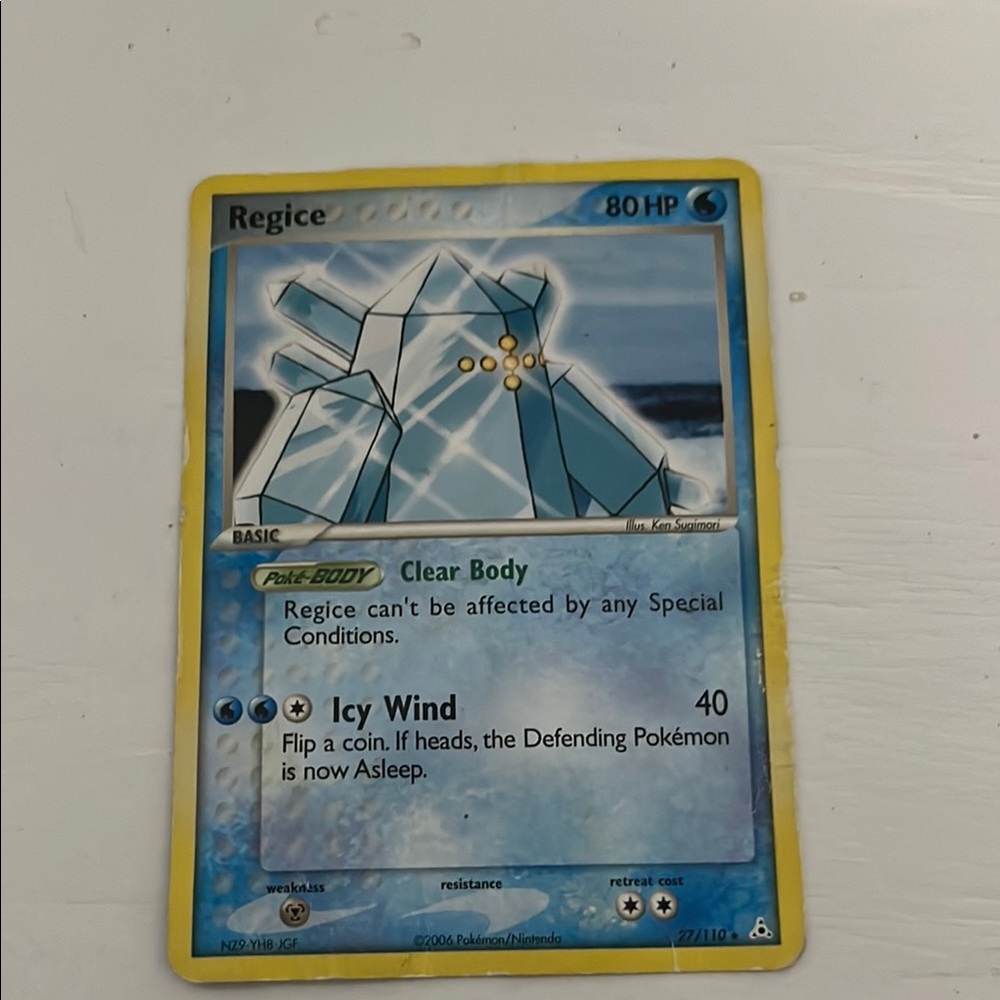 Regice Pokémon Card
